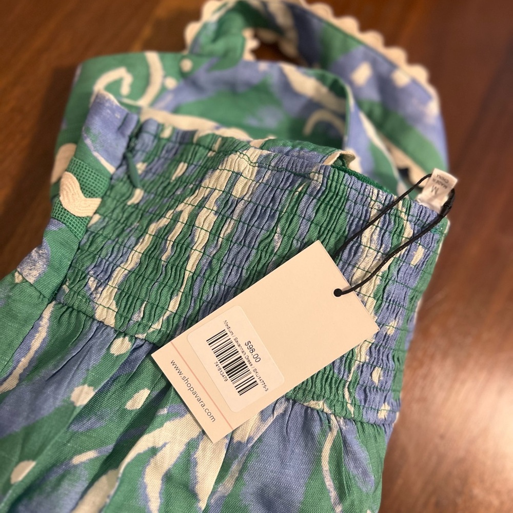 AVARA Green and Blue Patterned Maxi Dress NWT - Picture 7 of 9